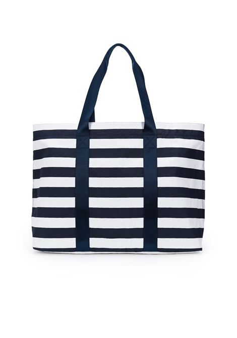 Borsa shopper in cotone a righe Blue EA7 | 7W001199 AF22281MB149