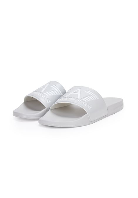 Slides Con Logo Fog Quiet Gray White EA7 | 7X000108 AF15118MZ630
