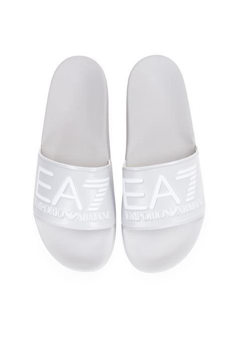 Slides Con Logo Fog Quiet Gray White EA7 | 7X000108 AF15118MZ630