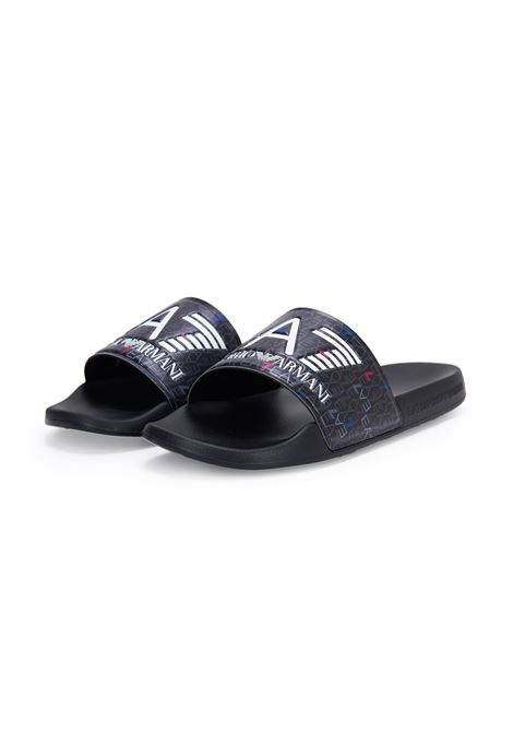 Slides Con Logo Fog Black Smokead Pearl EA7 | 7X000108 AF15118MZ635