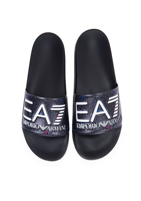 Slides Con Logo Fog Black Smokead Pearl EA7 | 7X000108 AF15118MZ635