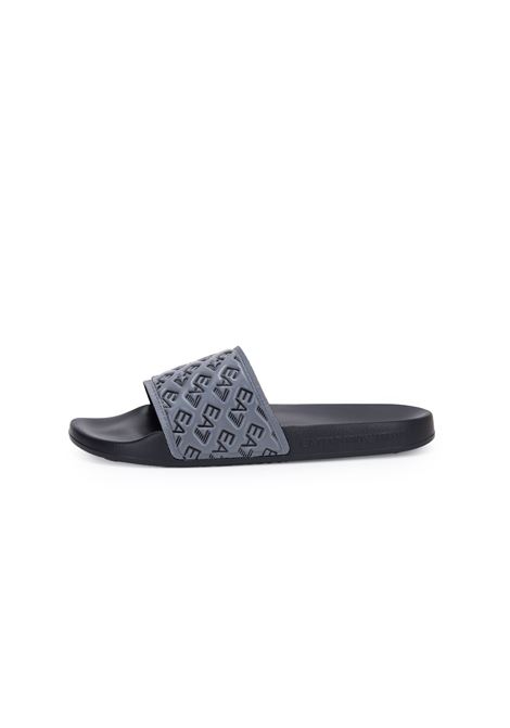 Slider Con Logo All Over Black Smoked Pearl EA7 | 7X000109 AF15125MC429