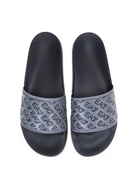 Slider Con Logo All Over Black Smoked Pearl EA7 | 7X000109 AF15125MC429