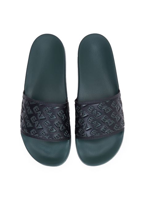 Slider Con Logo All Over Black Cilentro Black EA7 | 7X000109 AF15125MZ625