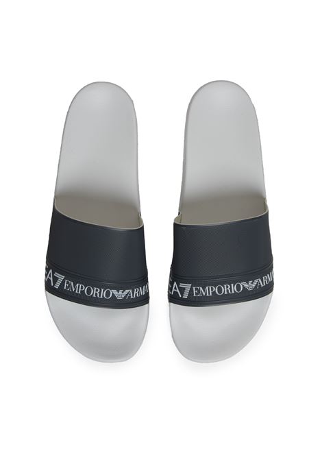 Sliders Con Banda Logata White Smoked Pearl EA7 | 7X000110 AF15128MZ662