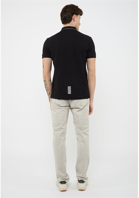 Polo Core Identity in piquet di cotone stretch Black EA7 | 8NPF16 PJVUZ1200