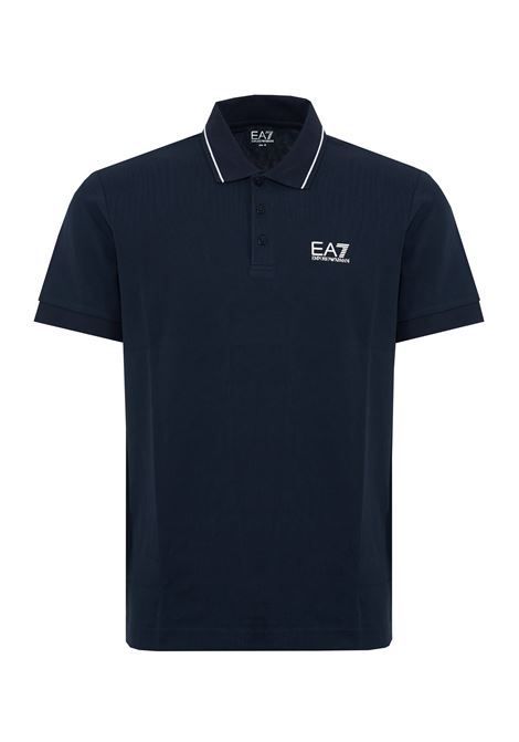 Polo Core Identity in piquet di cotone stretch Blue EA7 | 8NPF16 PJVUZ1562