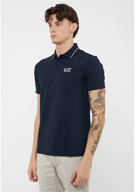 Polo Core Identity in piquet di cotone stretch Blue EA7 | 8NPF16 PJVUZ1562