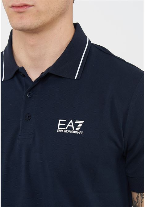 Polo Core Identity in piquet di cotone stretch Blue EA7 | 8NPF16 PJVUZ1562