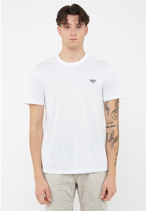 T-Shirt jersey di cotone White Emporio Armani | EM000574 AF20424U0002