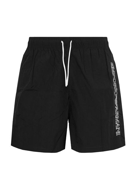 Costume shorts ricamo logo impunturato Black Emporio Armani | EM000583 AF20425UC0001