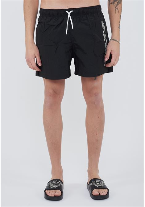 Costume shorts ricamo logo impunturato Black Emporio Armani | EM000583 AF20425UC0001