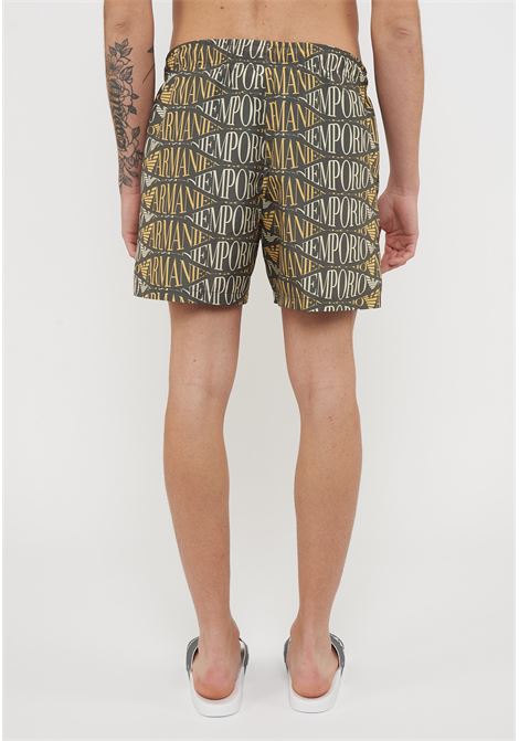 Costume shorts Macro logo all over Olive Emporio Armani | EM000583 AF20442F7049
