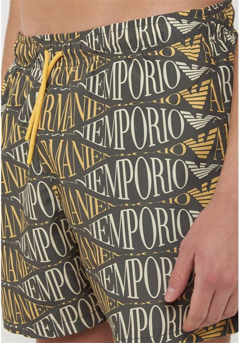 Costume shorts Macro logo all over Olive Emporio Armani | EM000583 AF20442F7049