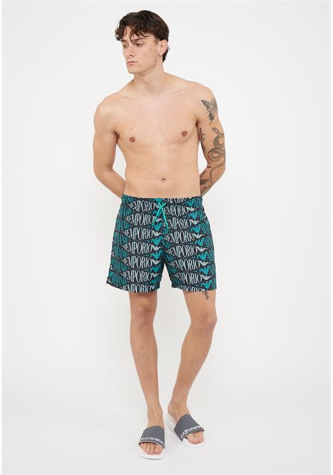 Costume shorts Macro logo all over Black Emporio Armani | EM000583 AF20442FC102