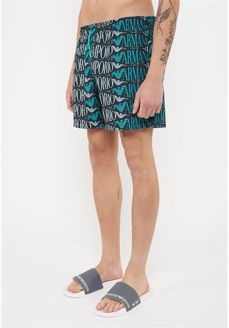 Costume shorts Macro logo all over Black Emporio Armani | EM000583 AF20442FC102