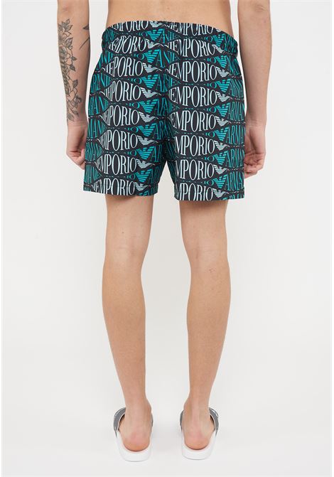 Costume shorts Macro logo all over Black Emporio Armani | EM000583 AF20442FC102
