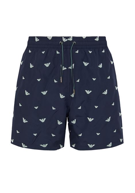 Costume shorts ricamo micro eagle all over Blue Aqua Emporio Armani | EM000583 AF20444FB198