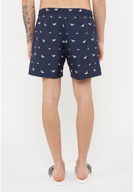 Costume shorts ricamo micro eagle all over Blue Aqua Emporio Armani | EM000583 AF20444FB198