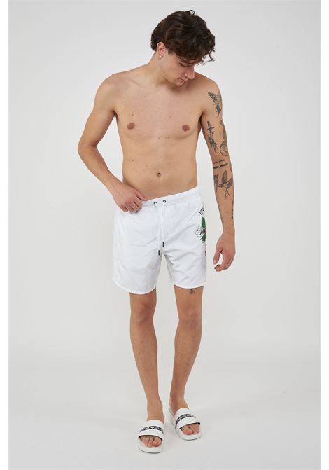 Boxer Uomo da Bagno Con Stampa Dino White Iceberg | ICE26MBM04WHI