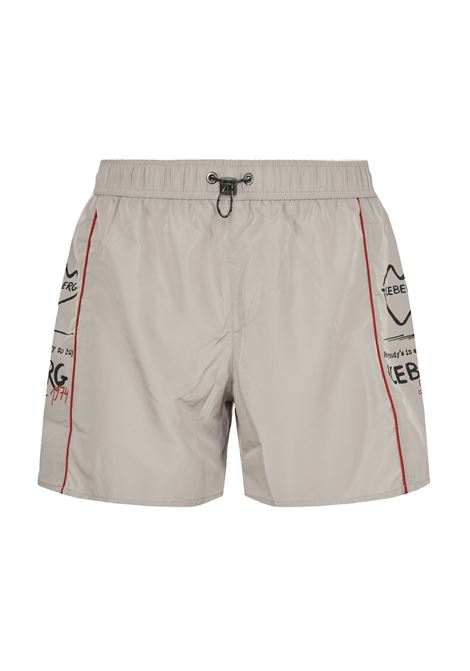 Boxer Uomo da Bagno Con Stampa Smoke Iceberg | ICE26MBS01SMOKE