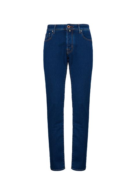 Jeans 5 tasche Bard regular-slim in denim super stretch blu scuro lavaggio rinse Jacob Cohen | BARD S3623 R2100D