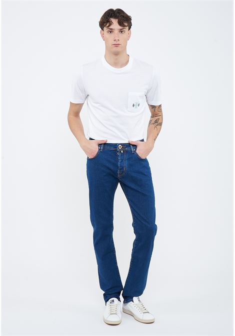 Jeans 5 tasche Bard regular-slim in denim super stretch blu scuro lavaggio rinse Jacob Cohen | BARD S3623 R2100D