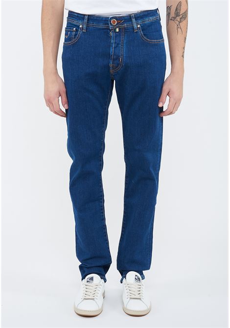 Jeans 5 tasche Bard regular-slim in denim super stretch blu scuro lavaggio rinse Jacob Cohen | BARD S3623 R2100D