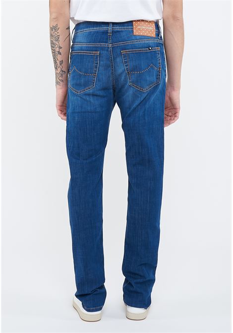 Jeans 5 tasche Bard regular-slim in denim super stretch blu medio lavaggio vintage Jacob Cohen | BARD S4153 V1200D