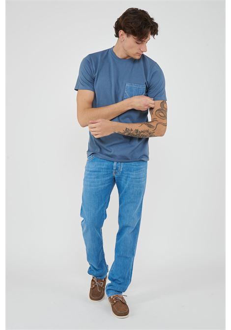 Jeans 5 tasche Nick slim in denim power stretch blu chiaro  lavaggio stone Jacob Cohen | NICK S2851 V1300D