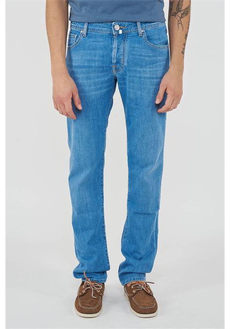 Jeans 5 tasche Nick slim in denim power stretch blu chiaro  lavaggio stone Jacob Cohen | NICK S2851 V1300D