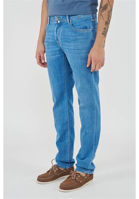 Jeans 5 tasche Nick slim in denim power stretch blu chiaro  lavaggio stone Jacob Cohen | NICK S2851 V1300D