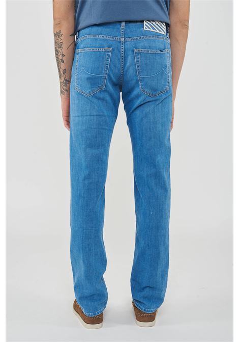 Jeans 5 tasche Nick slim in denim power stretch blu chiaro  lavaggio stone Jacob Cohen | NICK S2851 V1300D