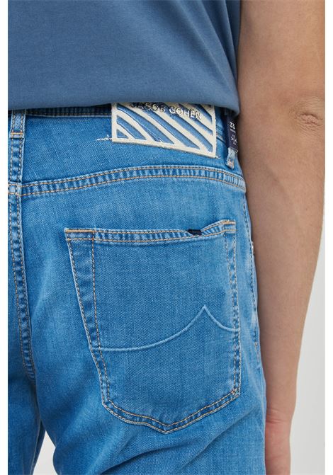 Jeans 5 tasche Nick slim in denim power stretch blu chiaro  lavaggio stone Jacob Cohen | NICK S2851 V1300D