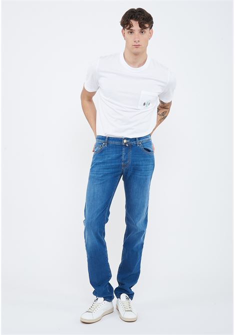 Jeans 5 tasche Nick in denim power stretch blu chiaro lavaggio vintage Jacob Cohen | NICK S3735 V1200D