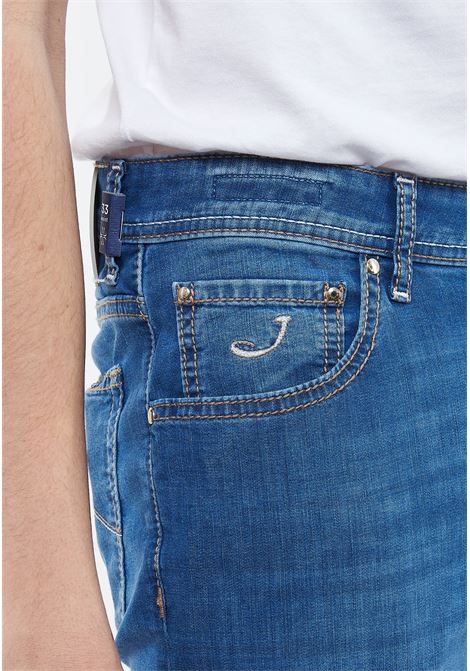 Jeans 5 tasche Nick in denim power stretch blu chiaro lavaggio vintage Jacob Cohen | NICK S3735 V1200D