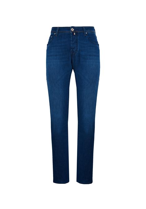 Jeans 5 tasche Nick slim in denim comfort blu scuro lavaggio vintage Jacob Cohen | NICK S4255 V1100D