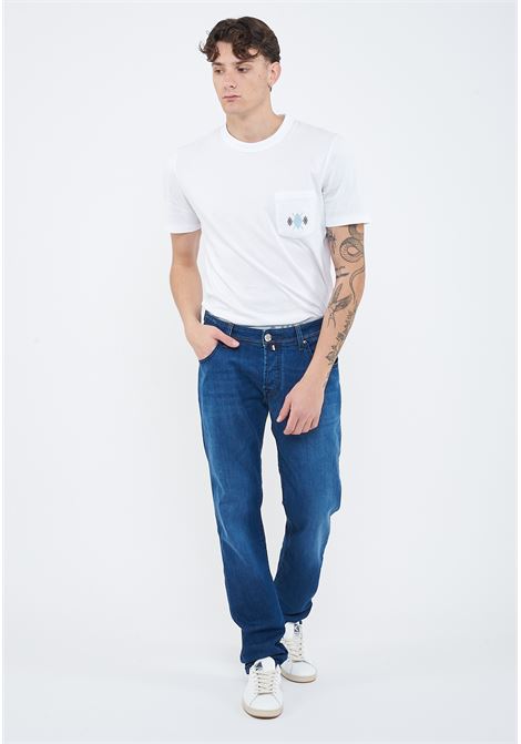 Jeans 5 tasche Nick slim in denim comfort blu scuro lavaggio vintage Jacob Cohen | NICK S4255 V1100D