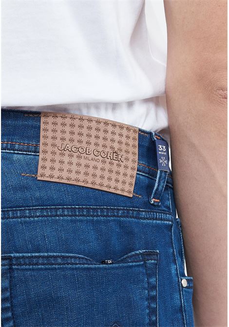 Jeans 5 tasche Nick slim in denim comfort blu scuro lavaggio vintage Jacob Cohen | NICK S4255 V1100D