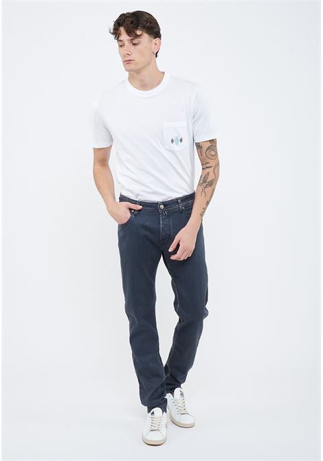 Jeans 5 tasche Nick slim  in denim super stretch grigio scuro lavaggio stone Jacob Cohen | NICK SLIM S3618 S1800D