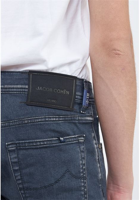 Jeans 5 tasche Nick slim  in denim super stretch grigio scuro lavaggio stone Jacob Cohen | NICK SLIM S3618 S1800D