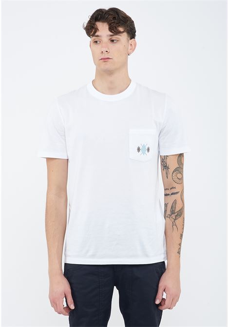 T-shirt girocollo con taschino in jersey di cotone bianco Jacob Cohen | T-SHIRT M4530 L10766A