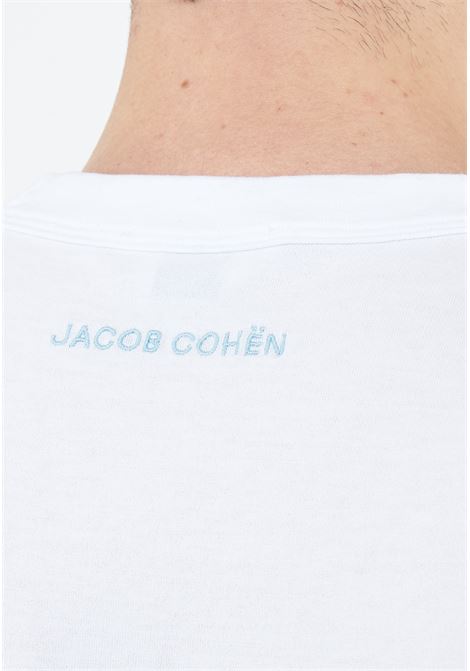 T-shirt girocollo con taschino in jersey di cotone bianco Jacob Cohen | T-SHIRT M4530 L10766A
