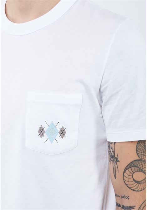 T-shirt girocollo con taschino in jersey di cotone bianco Jacob Cohen | T-SHIRT M4530 L10766A