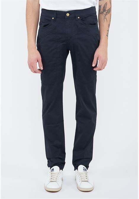 Pantalone JOHN  5 Tasche Toppa Slim Fit Blue Jeckerson | CTCPTGABA0124002