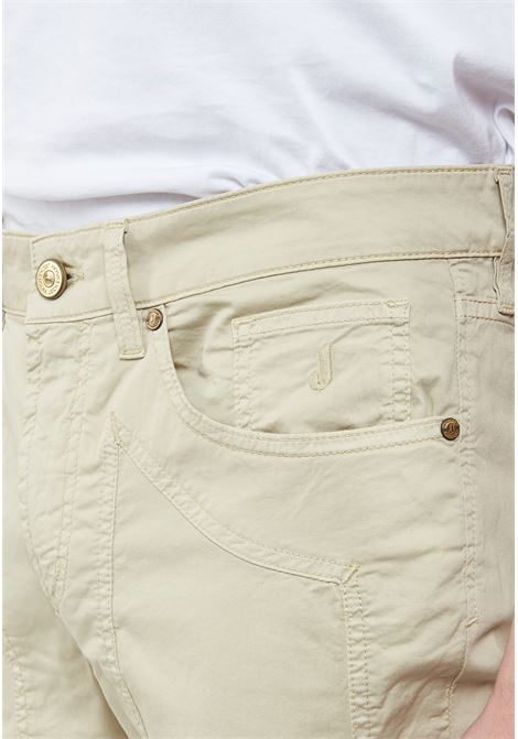 Pantalone JOHN  5 Tasche Toppa Slim Fit Beige Jeckerson | CTCPTGABA0127054