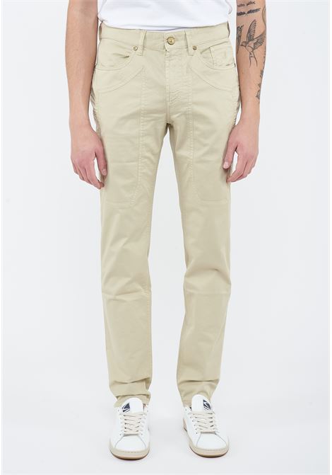 Pantalone JOHN  5 Tasche Toppa Slim Fit Beige Jeckerson | CTCPTGABA0127054
