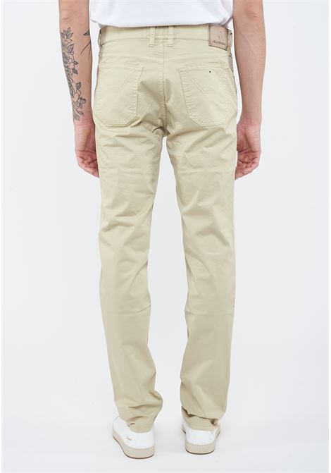 Pantalone JOHN  5 Tasche Toppa Slim Fit Beige Jeckerson | CTCPTGABA0127054