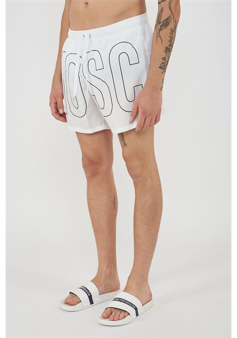 Boxer Mare Rubber Logo Bianco Moschino | V3A4203 93011001