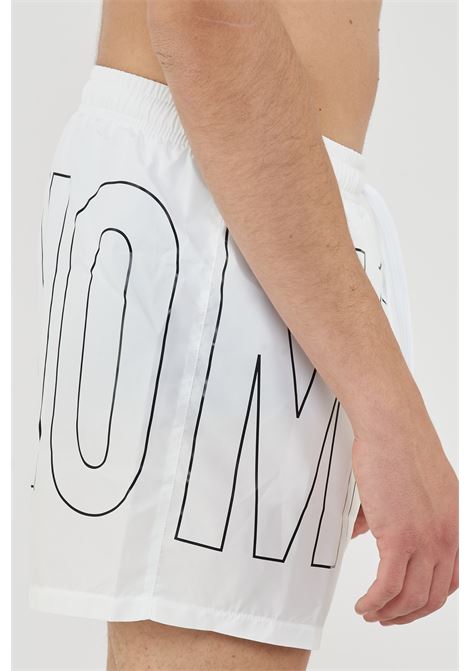 Boxer Mare Rubber Logo Bianco Moschino | V3A4203 93011001